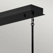 Quintiesse LED-hänglampa Styx, svart, 3 000 K 30,5x113 cm