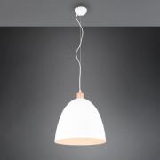 Reality Leuchten Hänglampa Jagger, 1 lampa, Ø 40 cm, vit