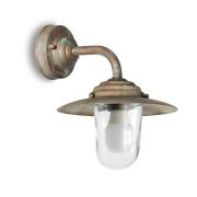 Moretti Luce Utomhusvägglampa Chalet höjd 26 cm mässing