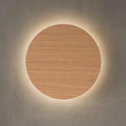 Envostar Luna Wood vägglampa, ek, Ø 30 cm