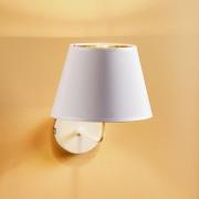 Luminex Vägglampa Soho, konisk, vit/guld