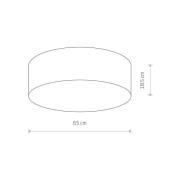 Nowodvorski Lighting Taklampa Cameron, grå, Ø 65 cm