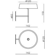 Deko-Light LED-vägglampa Miram med batteri, dimbar, blå