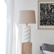 PR Home Spin bordslampa Ø 30 cm brun/offwhite