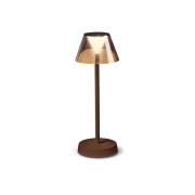 Ideallux Ideal Lux Lolita LED-terrasslampa, batteri coffee