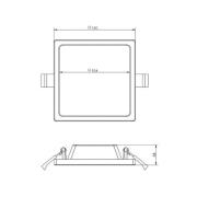 Deko-Light LED infälld taklampa Alya vit 12x12cm 2.700 K