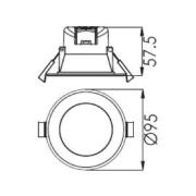 Deko-Light LED infälld taklampa Acrux vit, CCT Ø 9,5cm