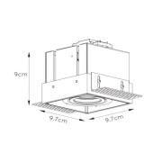 Lucide Inbyggnadsspot Trimless, 1 lampa, vit