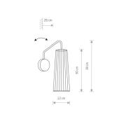 Nowodvorski Lighting Vägglampa Dover, vit/ljus trä, 1 lampa