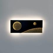 Holländer LED-vägglampa Universo Spettro, svart/guld