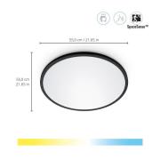 WiZ SuperSlim LED-taklampa CCT Ø55cm svart