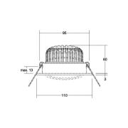 BRUMBERG Kerby-R LED-inbyggnadsspot, 4 000K, vit