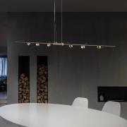 Sil-Lux LED-hänglampa Magnetic, 6 lampor, guld