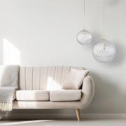 TK Lighting Cadix pendellampa av glas, en lampa, Ø 21 cm