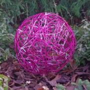 STAR TRADING LED 3D-designboll Galax Fun, Ø 30 cm, fuchsia