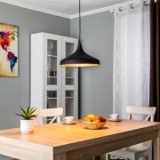 Opviq Tattoo 2641 hänglampa, Ø36cm, svart/guld