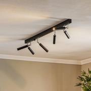 Euluna Nicanor takspotlight svart/krom 6 lampor