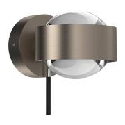 Top Light Puk Mini Wall+ LED, klara linser, matt nickel