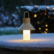 LOOM DESIGN LED-batteridriven bordslampa Shadow Small, beige, IP65