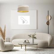 Euluna Hänglampa Susan, 1 lampa, vit/beige/guld