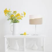 Euluna Bordslampa Susan, vit/beige/guld