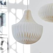 PR Home hänglampa Vicky, vit, papper, Ø 40 cm, 3 x E14