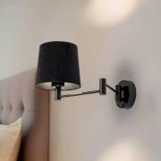 Euluna Solo vägglampa, kon, velour, svart/svart