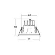 BRUMBERG Apollo Micro facetterad, rund, DALI, 3000 K vit