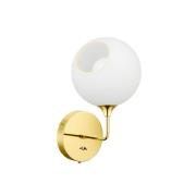 Design By US Vägglampa Ballroom Short, vit/guld, strömbrytare