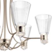 Quintiesse Kayva LED-pendellampa, IP44, 6-ljus, polerad nickel