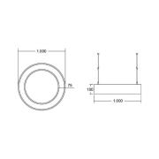 BRUMBERG Biro Circle Ring direkt på/av, 100cm, vit, 4000 K