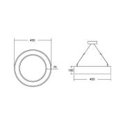 BRUMBERG Biro Circle Ring10 direkt DALI, Ø 45cm, vit, 4000K