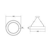 BRUMBERG Biro Circle Ring5 Ø 45 cm upp/ned DALI CCT, vit