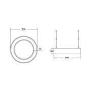 BRUMBERG Biro Circle Ring10 direkt Ø 60 cm DALI vit 840