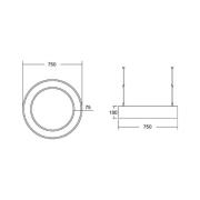 BRUMBERG Biro Circle Ring10 direkt Ø 75 cm DALI silver 840