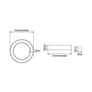 BRUMBERG Biro Circle Ring Tak 25W Ø60cm tänd/släck svart 840