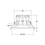 BRUMBERG LED-spot BB21 IP65 on/off anslutningsdosa texturerad vit