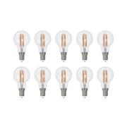 Arcchio LED-filamentlampa E14 G45, set om 10 st, 3000 K