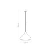 Envostar pendellampa Kaitt, trädetalj, Ø 34 cm, grön