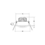 BRUMBERG LED infälld spotlight Berrie-R, RC dimbar, nickel