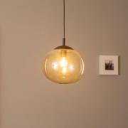 TK Lighting Vibe pendellampa, brunt-transparent glas, Ø 30 cm