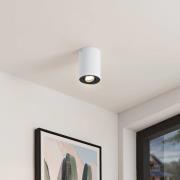 Arcchio takspotlight Jolina, rund, vit/svart, set om 2, aluminium