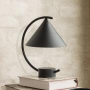 ferm LIVING LED-uppladdningsbar bordslampa Meridian, svart, dimbar