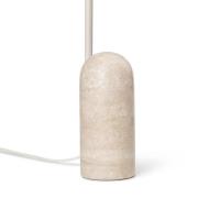 ferm LIVING Arum bordslampa, beige, marmor, stål, 50 cm