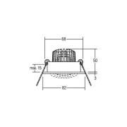 BRUMBERG LED-inbyggnadsspot Tirrel-R, on/off, matt aluminium