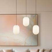 Eko-Light Hänglampa Alias, metall guldfärgad opalglas, 3 lampor lång