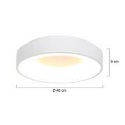 Steinhauer Ringlede LED-taklampa, 2.700 K, Ø 48 cm, vit, metall