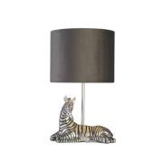 Searchlight Bordslampa Zebra, svart/silver, konstharts, 26 cm, E27