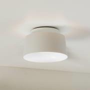 LOOM DESIGN LED-taklampa Cookie, vit aluminium Ø 15 cm