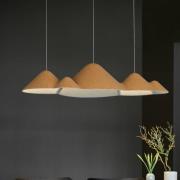 LOOM DESIGN LED-hänglampa Panorama, gul/grå filt 106 cm